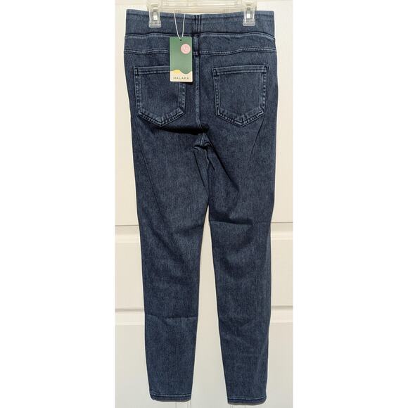 Halara Leggings Womens Medium Blue Denim Back Pockets High Rise Stretch Pants - Picture 8 of 9
